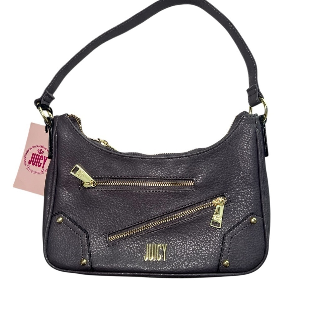Juicy by Juicy Couture Grey Moto Chic Shoulder Bag